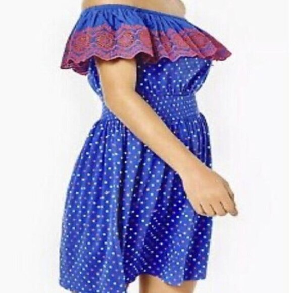 Lilly Pulitzer Kalama Off Shoulder Dress Borealis Blue Lilly Squared NWT Small - Picture 2 of 15